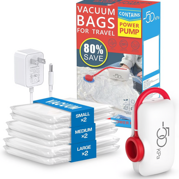 Electric Vacuum Compression Bag - Save space and travel light!