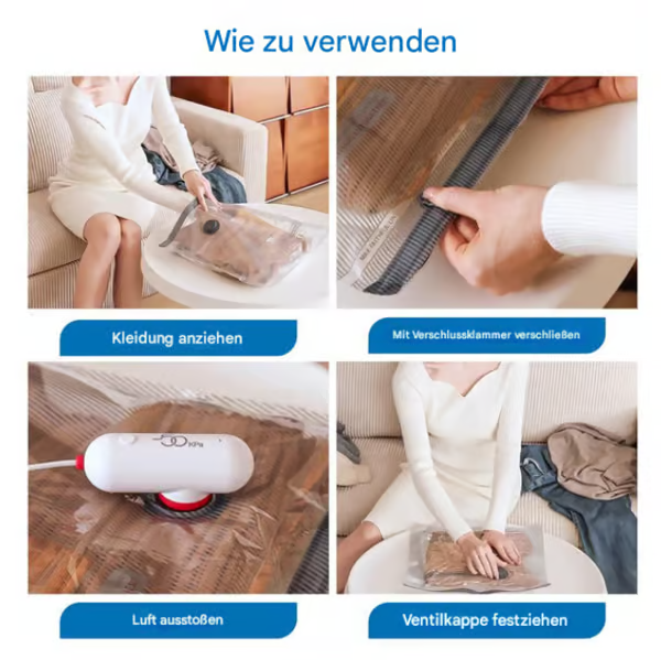 Electric Vacuum Compression Bag - Save space and travel light!