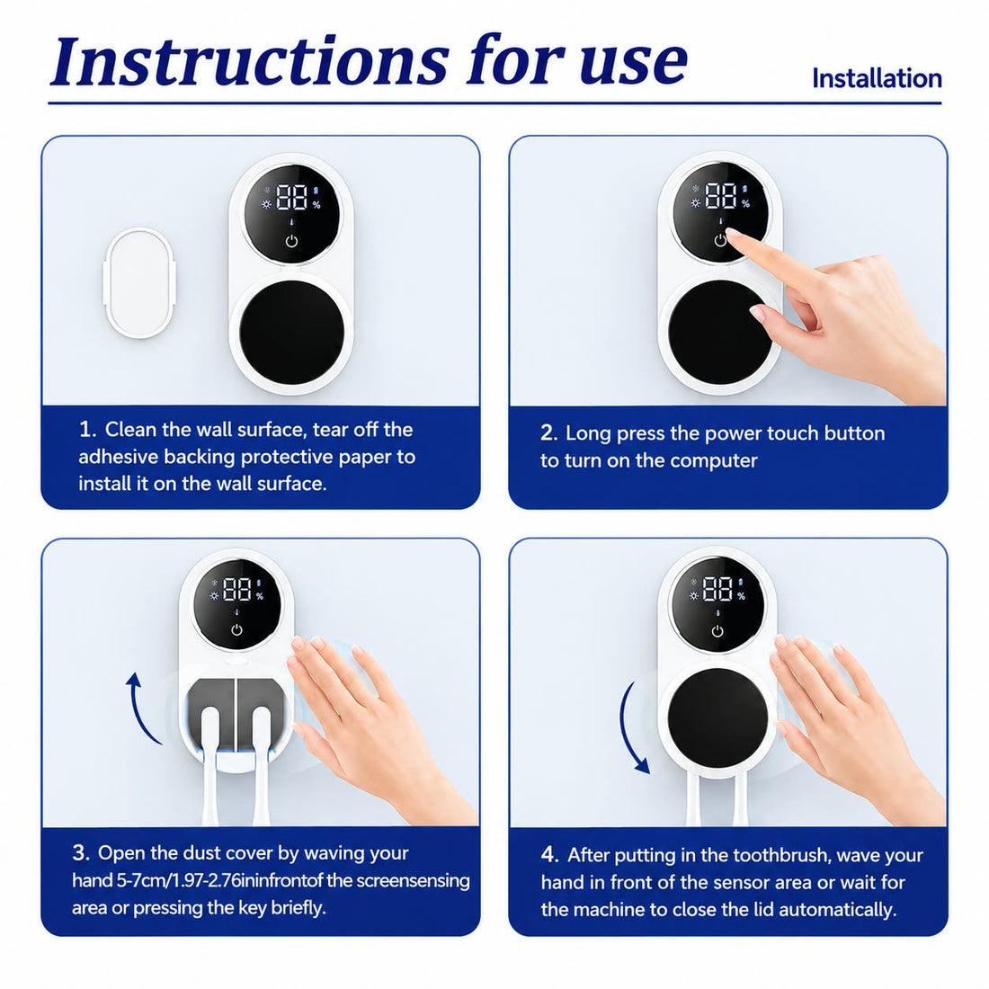 Brush Nest - UV ToothBrush Sanitizer & Dryer