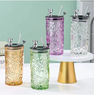 Bear Glass Water Cup Advibe Studio