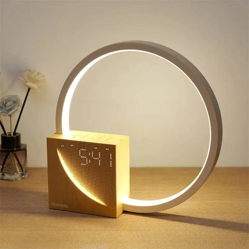 Bedside Lamp Touch Table Lamp With Natural Sounds, Desk Lamp With Alarm Clock, Touch Control 3 Levels Brightness Home Decor Advibe Studio