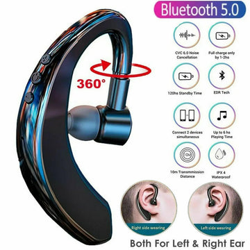 Bluetooth 5.0 Earpiece Driving Trucker Wireless Headset Earbuds Noise Cancelling Advibe Studio