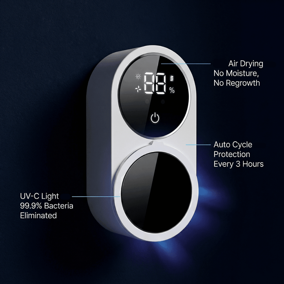 Brush Nest - UV ToothBrush Sanitizer & Dryer