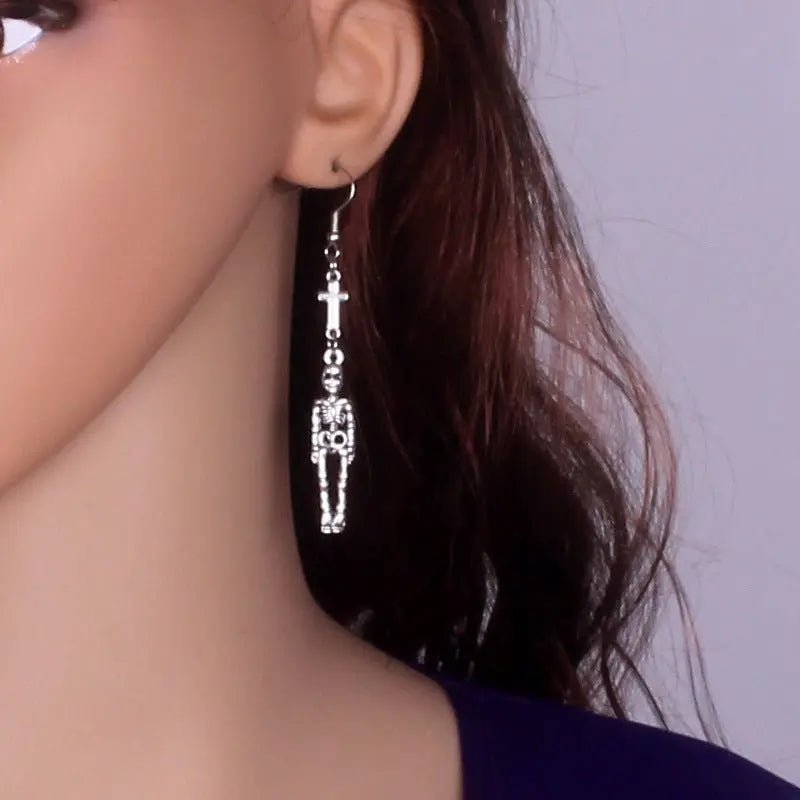European And American Popular Exaggerated Gothic Skull Earrings Advibe Studio