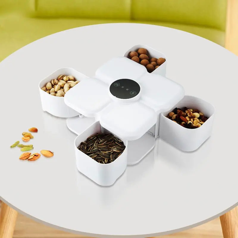 Exquisite Smart Candy Box White Dried Fruit Box Separated Smart Candy Box Advibe Studio