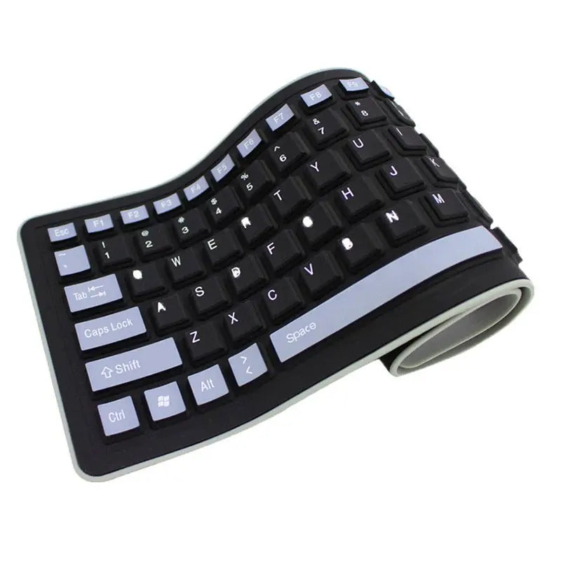 Silica Gel Foldable Curved Keyboard Silent And Waterproof Advibe Studio