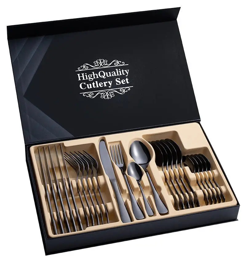 Stainless Steel Cutlery Set 24-Piece Gift Cutlery Steak Cutlery Gift Box Advibe Studio