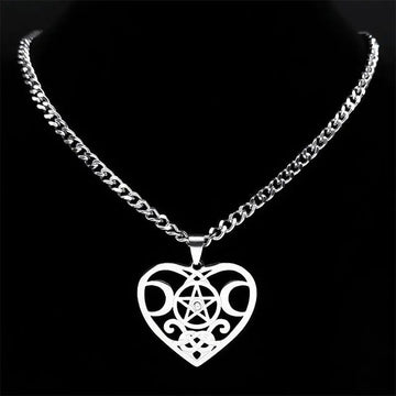 Stainless Steel Triple Moon Five-pointed Star Pendant Ornaments Advibe Studio